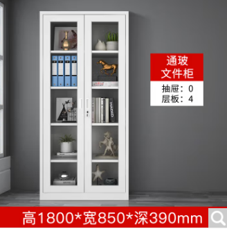 1800*850*390通玻 文件柜五层